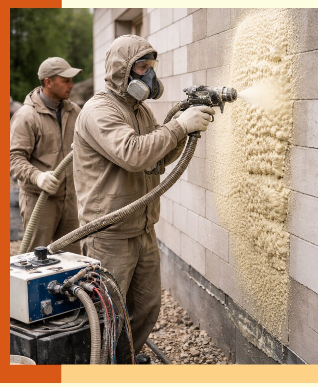 Утепление дома из газобетона ППУ в Стерлитамаке — надежная теплоизоляция