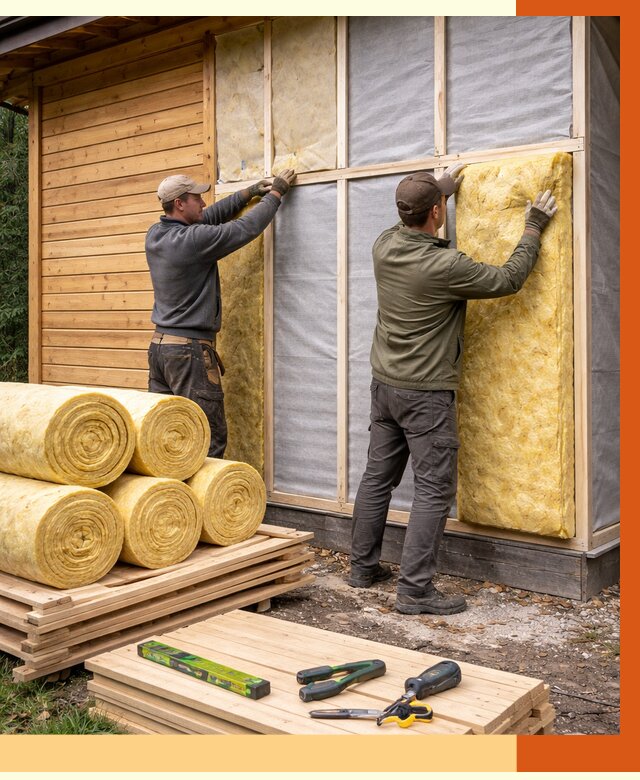 Утепление бани снаружи в Стерлитамаке от 87542 руб. под ключ | ТепломастерСтм