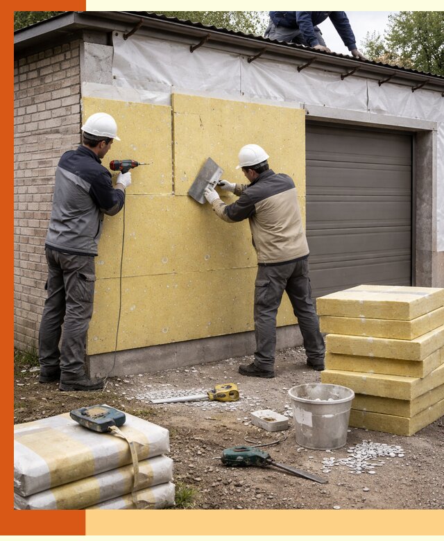 Утепление гаража снаружи в Стерлитамаке качественно и надёжно