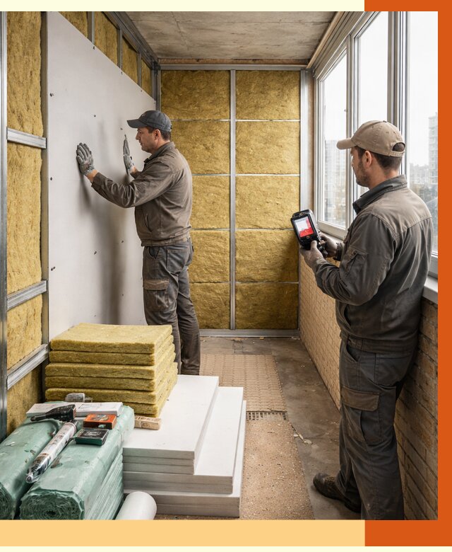 Утепление балкона в Стерлитамаке от 4635 руб. под ключ | ТепломастерСтм