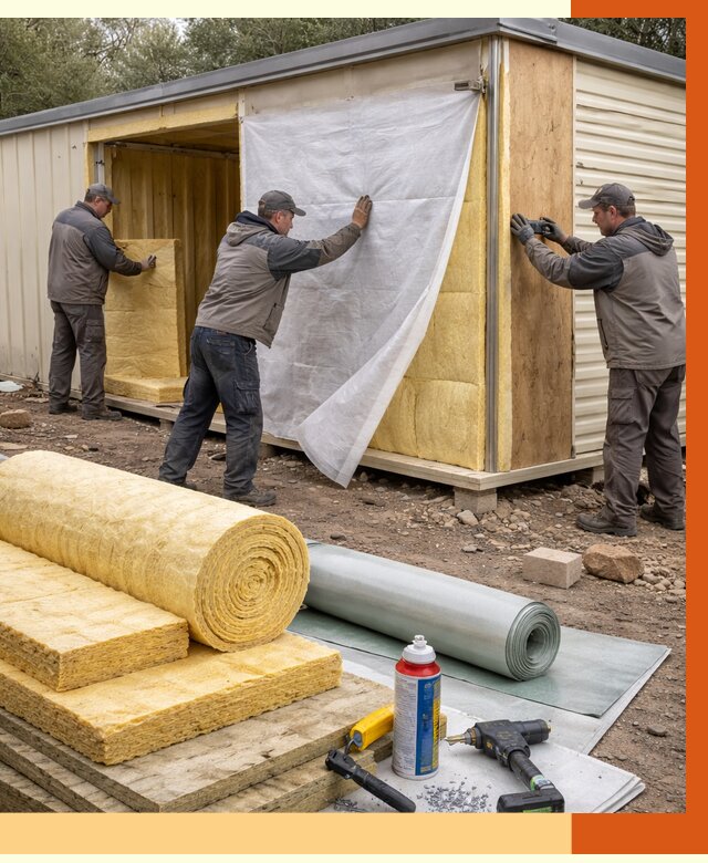 Утепление строительной бытовки в Стерлитамаке от 12874 руб. под ключ | ТепломастерСтм