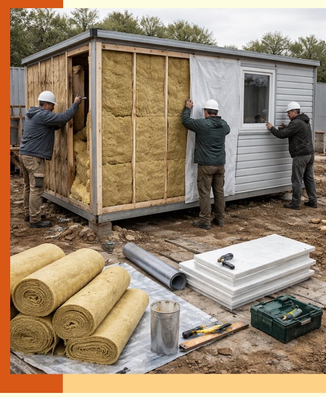 Утепление строительной бытовки под ключ в Стерлитамаке для любых условий