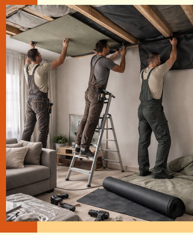 Шумоизоляция потолка в Стерлитамаке — профессиональное устранение шумов