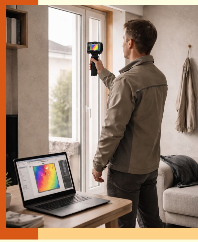 Тепловизионное обследование квартиры в Стерлитамаке для поиска утечек тепла